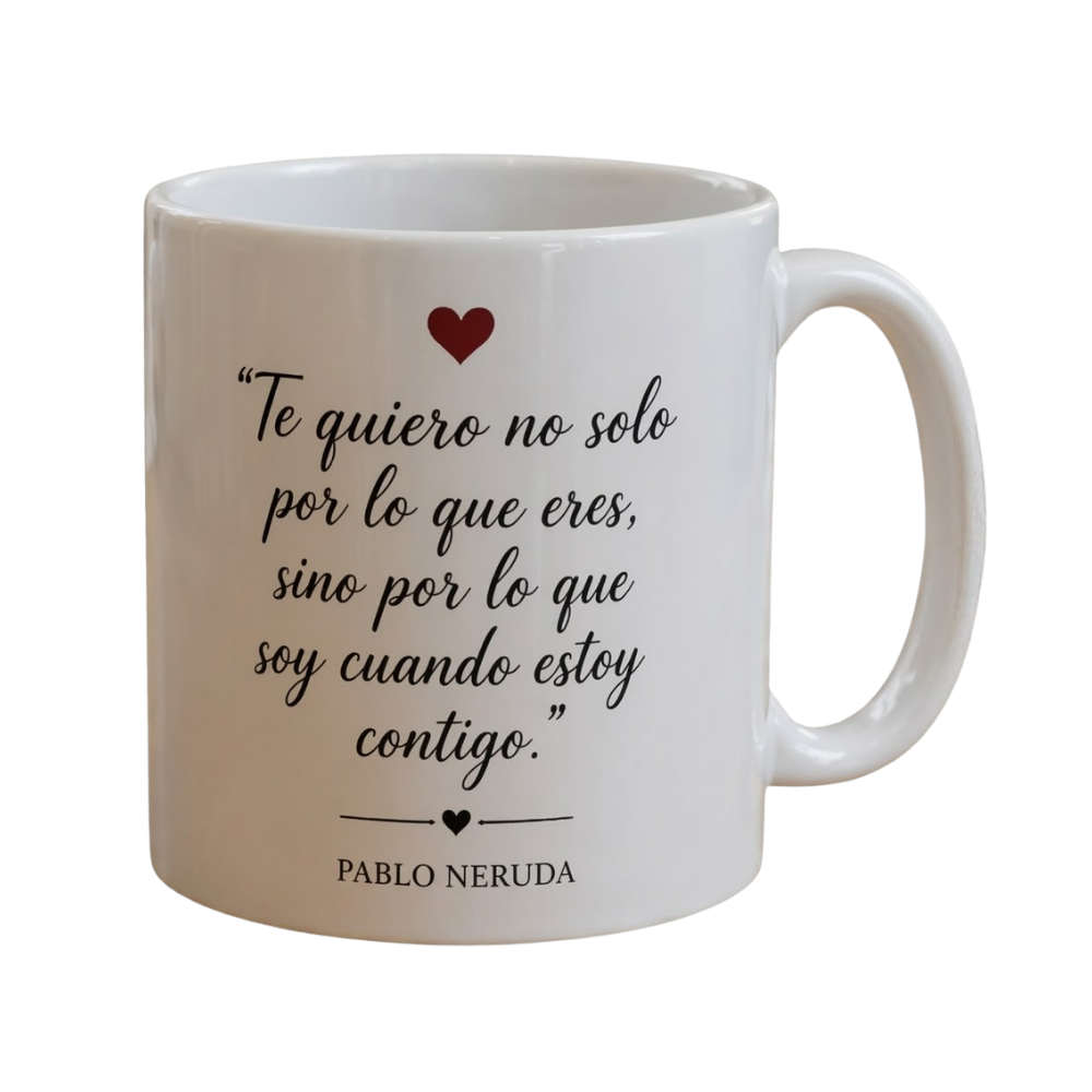 pocillo para parejas estampado con frase