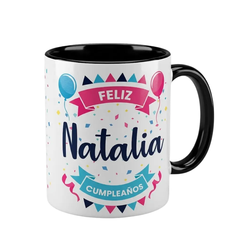 taza para cumpleaños con nombre personalizado