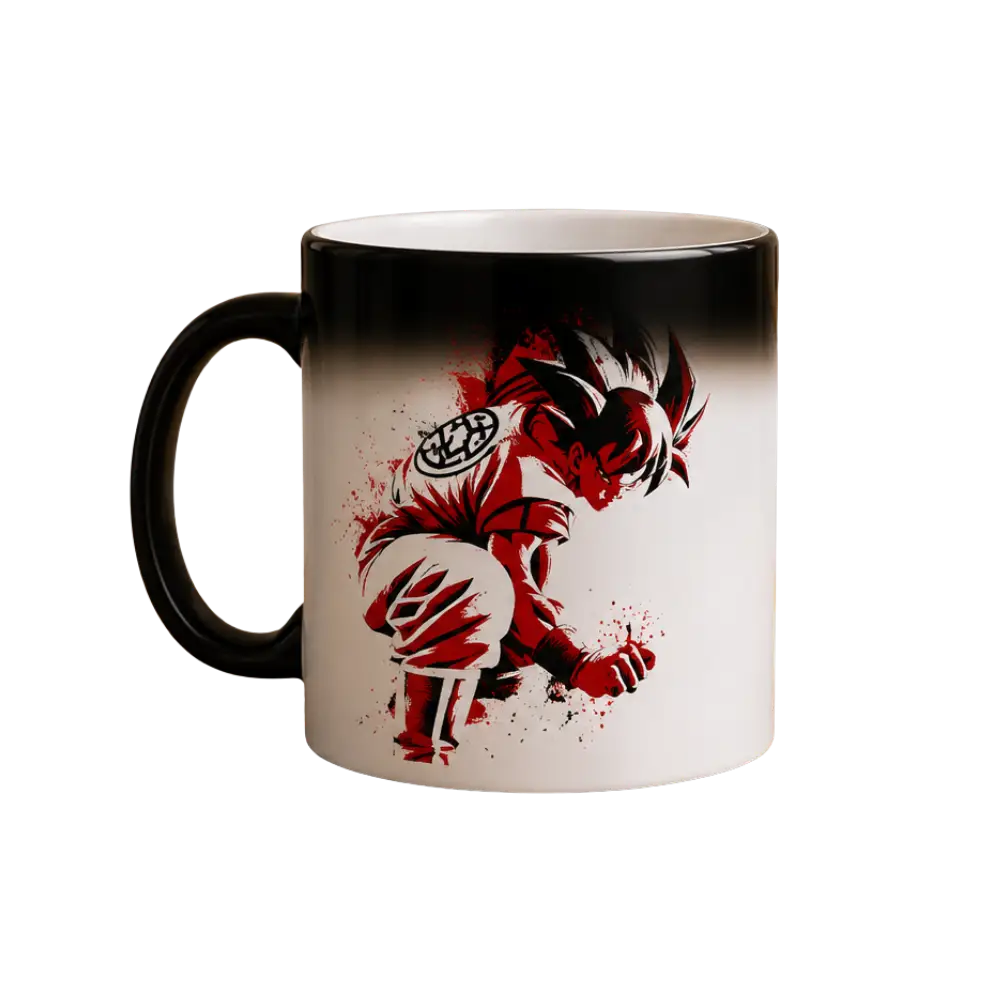 mug mágico ilustración de Dragon ball z anime